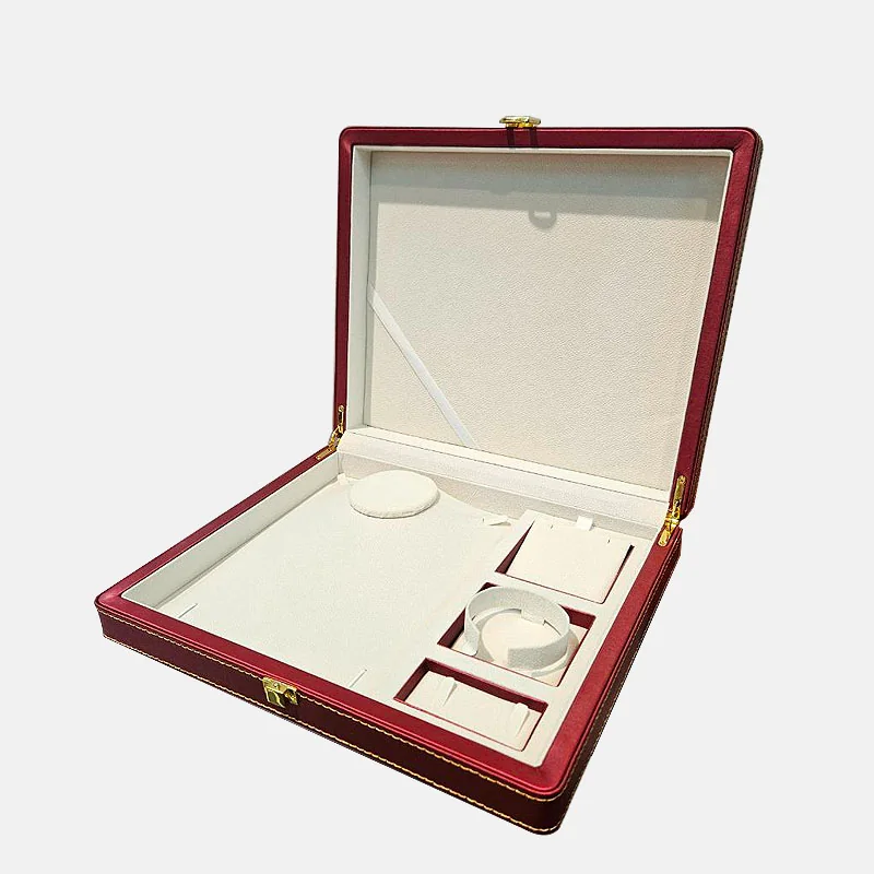 HL-2140 Brushed Leatherette Jewellery Set Box